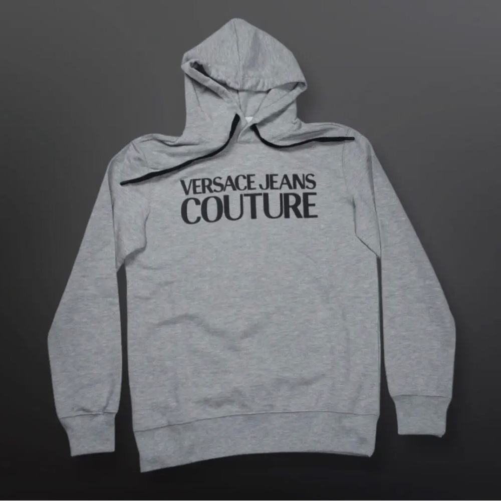 Vintage Versace Jeans Couture Hoodie Sweatshirt Gray size S